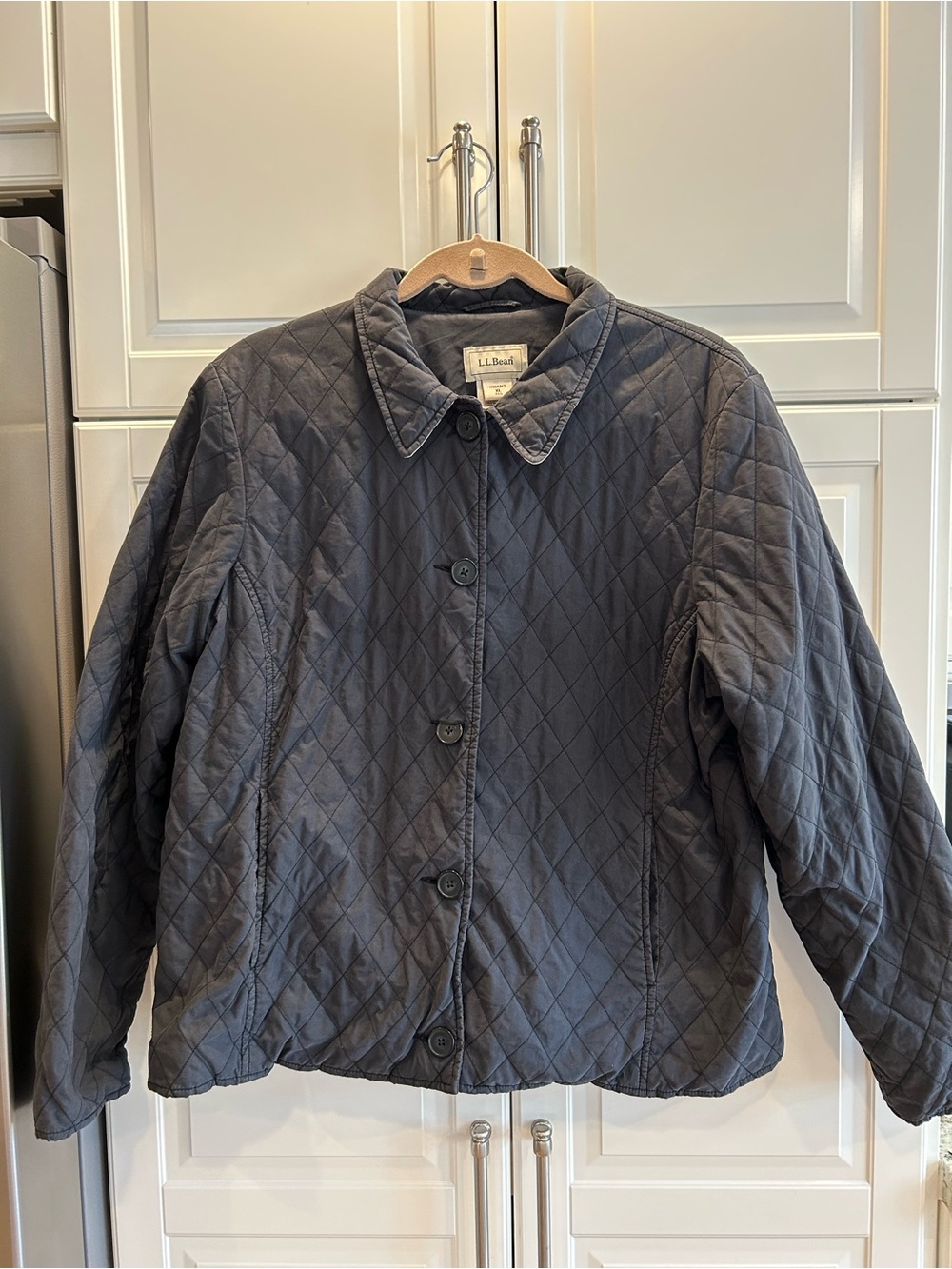 L.L. Bean Quilted Dark Black Puffer Jacket